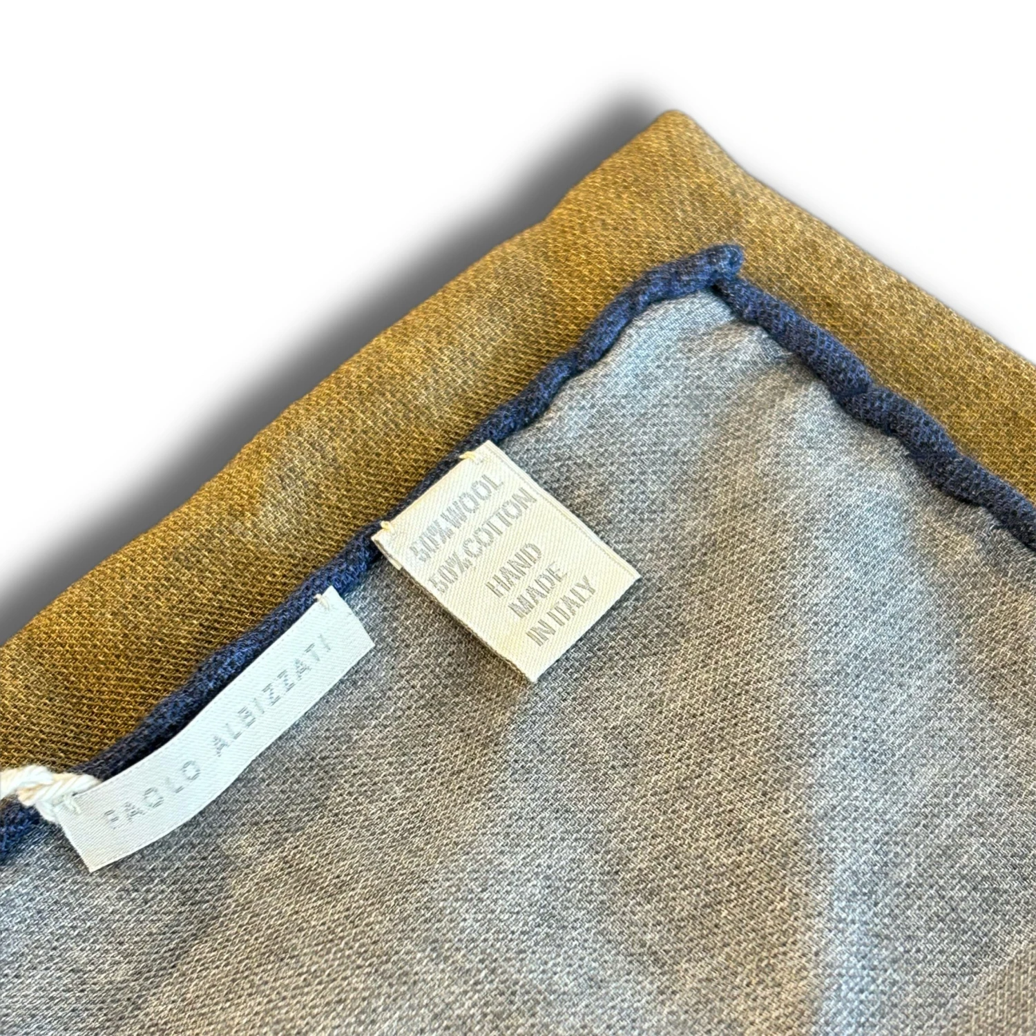 Camel Wool-Cotton Reversible Hankie - Paolo Albizzati 6 Camel Wool-Cotton Reversible Hankie - Paolo Albizzati - Image 4