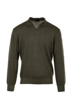 Paul&Shark Sage Green Garment Dyed Wool Half-Zip Sweater - Paul & Shark 15 Paul&Shark Sage Green Garment Dyed Wool Half-Zip Sweater - Paul & Shark -ETON Store AI24 paul2020shark 11311100761