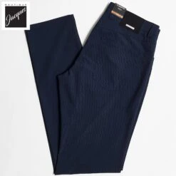 Blue Mini Pepita Pattern Ceramica Pipe Five Pocket Pants - ALBERTO