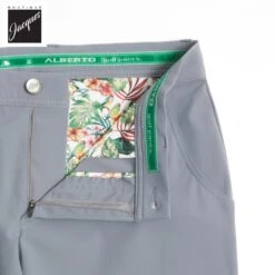 Gray Technical Stretch Fabric Chino-Style Golf Pants - ALBERTO 21 Gray Technical Stretch Fabric Chino-Style Golf Pants - ALBERTO -ETON Store ALBERTO5751 920 3