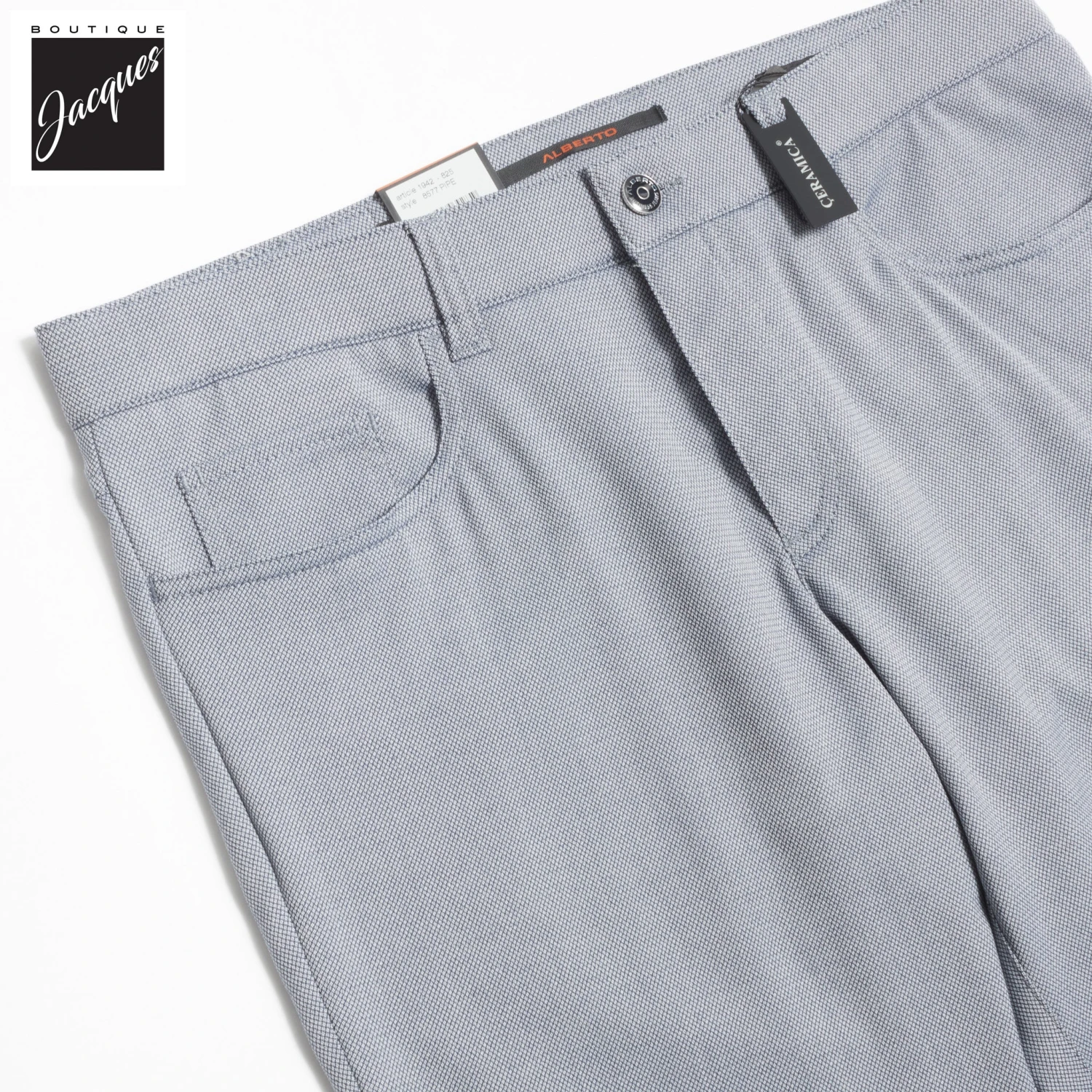 Two-Tone Blue Ceramica Pipe Five Pocket Pants - ALBERTO 8 Two-Tone Blue Ceramica Pipe Five Pocket Pants - ALBERTO - Image 6