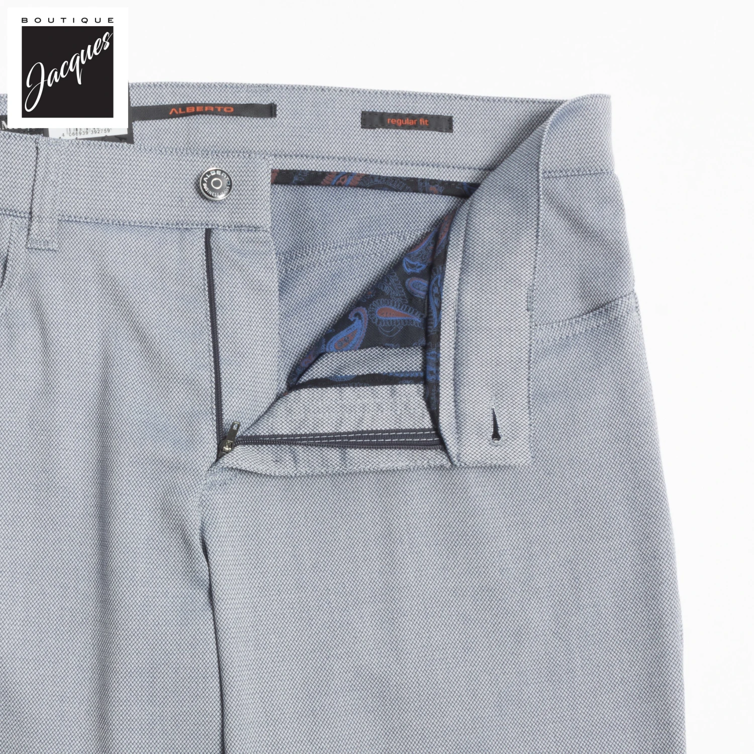 Two-Tone Blue Ceramica Pipe Five Pocket Pants - ALBERTO 5 Two-Tone Blue Ceramica Pipe Five Pocket Pants - ALBERTO - Image 3