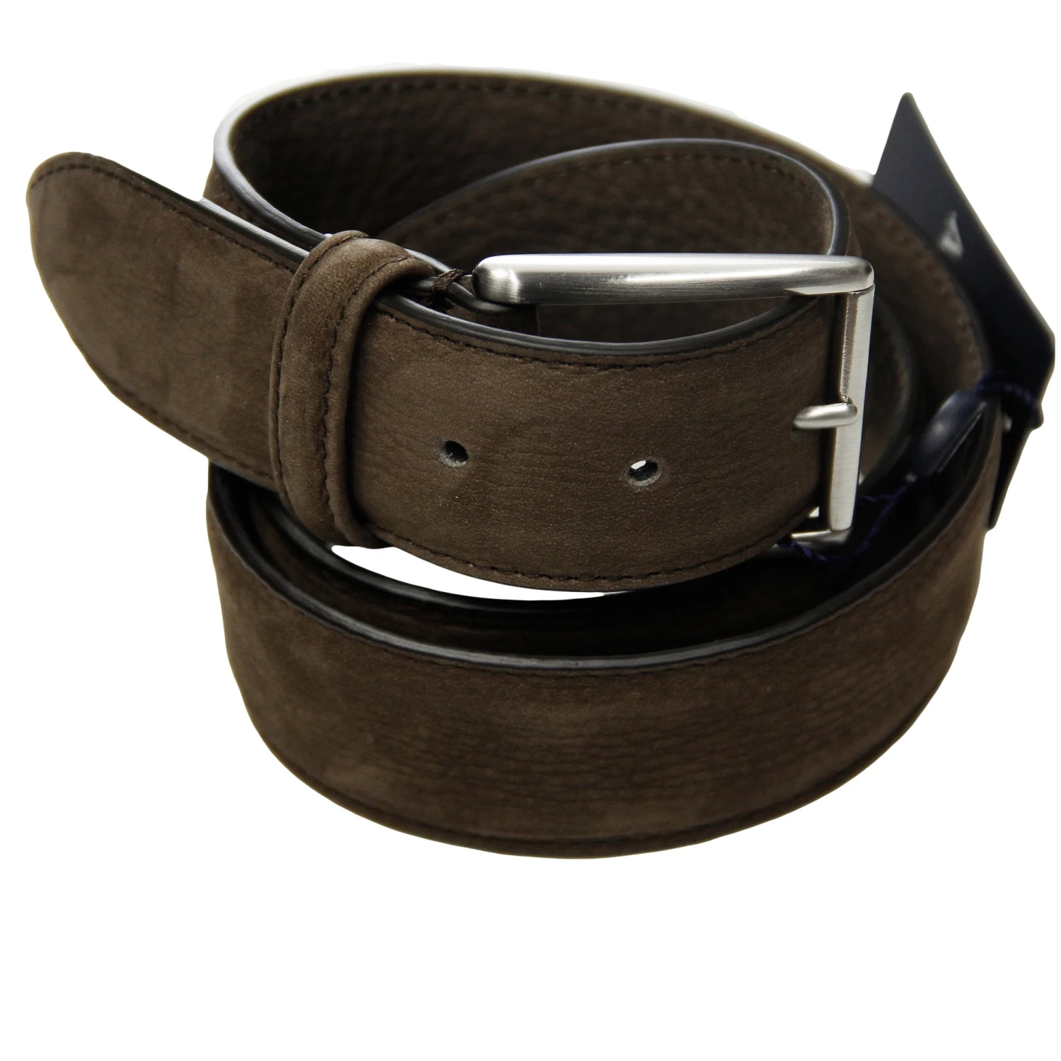 Taupe Brown Nubuck Soft Suede Leather Belt - Anderson's 6 Taupe Brown Nubuck Soft Suede Leather Belt - Anderson's - Image 4