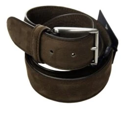 Taupe Brown Nubuck Soft Suede Leather Belt - Anderson's