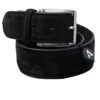 Black Nubuck Soft Suede Leather Belt - Anderson's