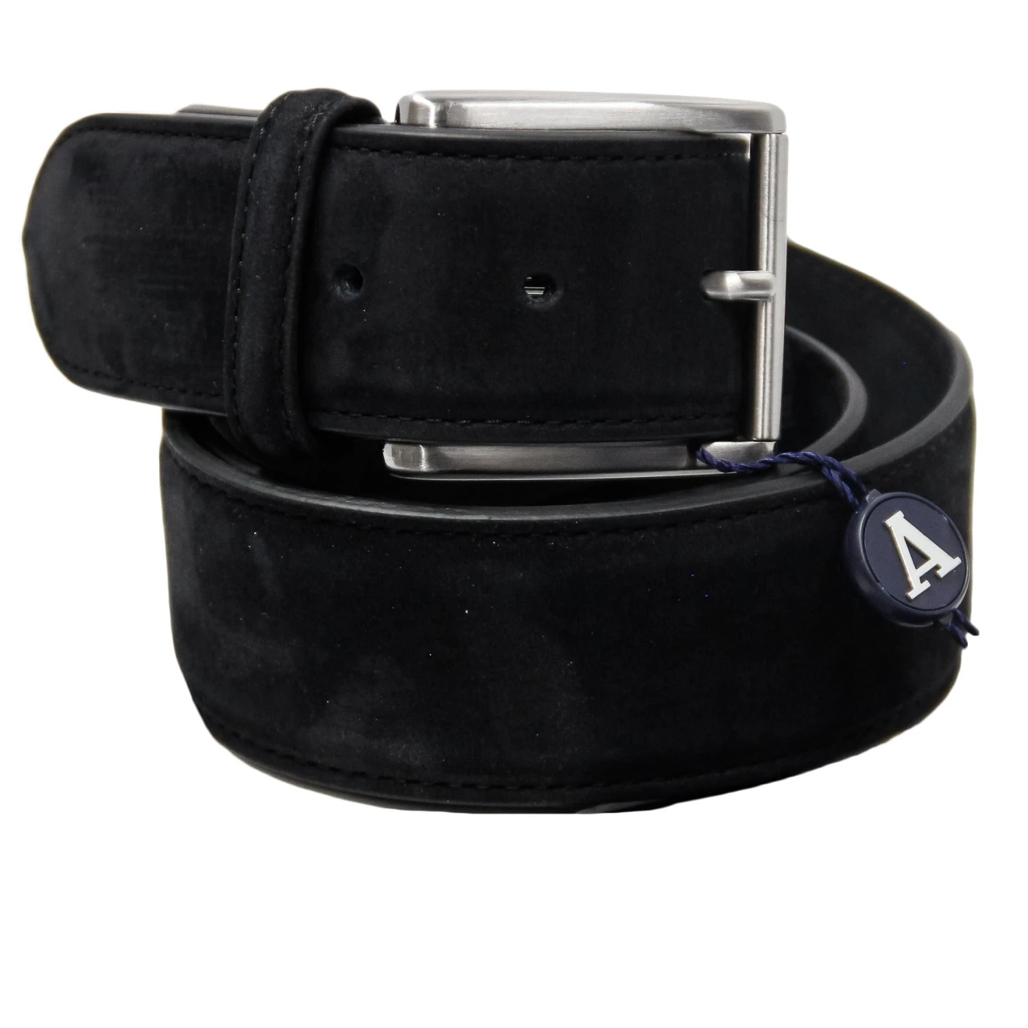 Black Nubuck Soft Suede Leather Belt - Anderson's 3 Black Nubuck Soft Suede Leather Belt - Anderson's