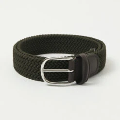Hunter Green Woven Belt - Anderson's