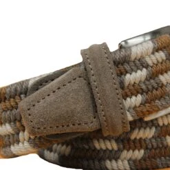 Brown & Cream Multicolour Cashmere-Wool Woven Stretch Belt - Anderson's 7 Brown & Cream Multicolour Cashmere-Wool Woven Stretch Belt - Anderson's -ETON Store ANDERSON S BELT NE97 016 3