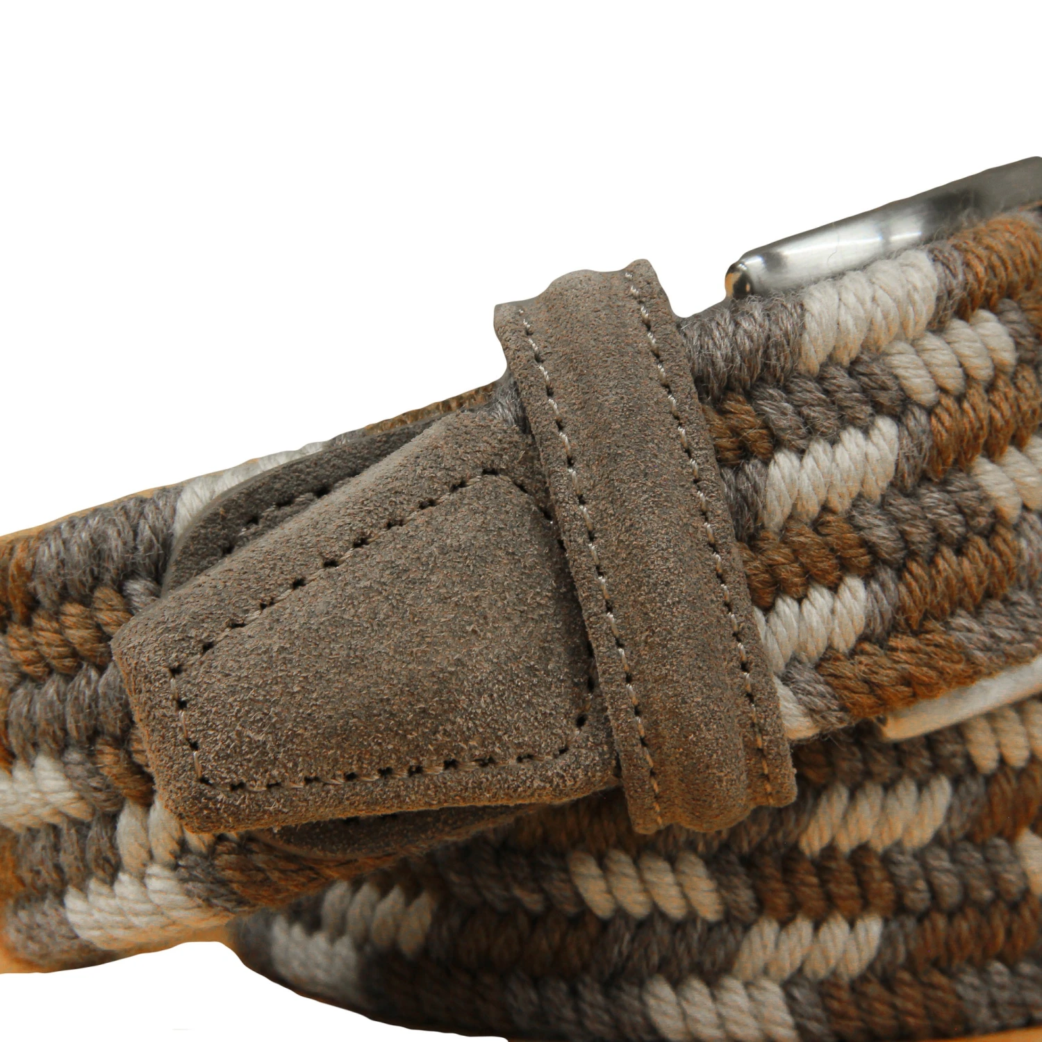 Brown & Cream Multicolour Cashmere-Wool Woven Stretch Belt - Anderson's 5 Brown & Cream Multicolour Cashmere-Wool Woven Stretch Belt - Anderson's - Image 3