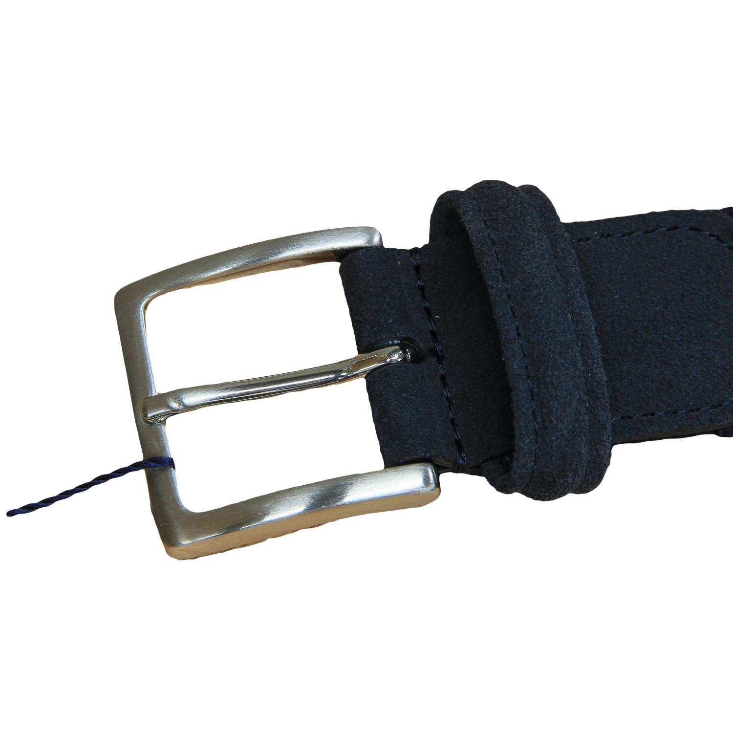 Rich Navy Solid Cashmere-Wool Woven Stretch Belt - Anderson's 5 Rich Navy Solid Cashmere-Wool Woven Stretch Belt - Anderson's - Image 3