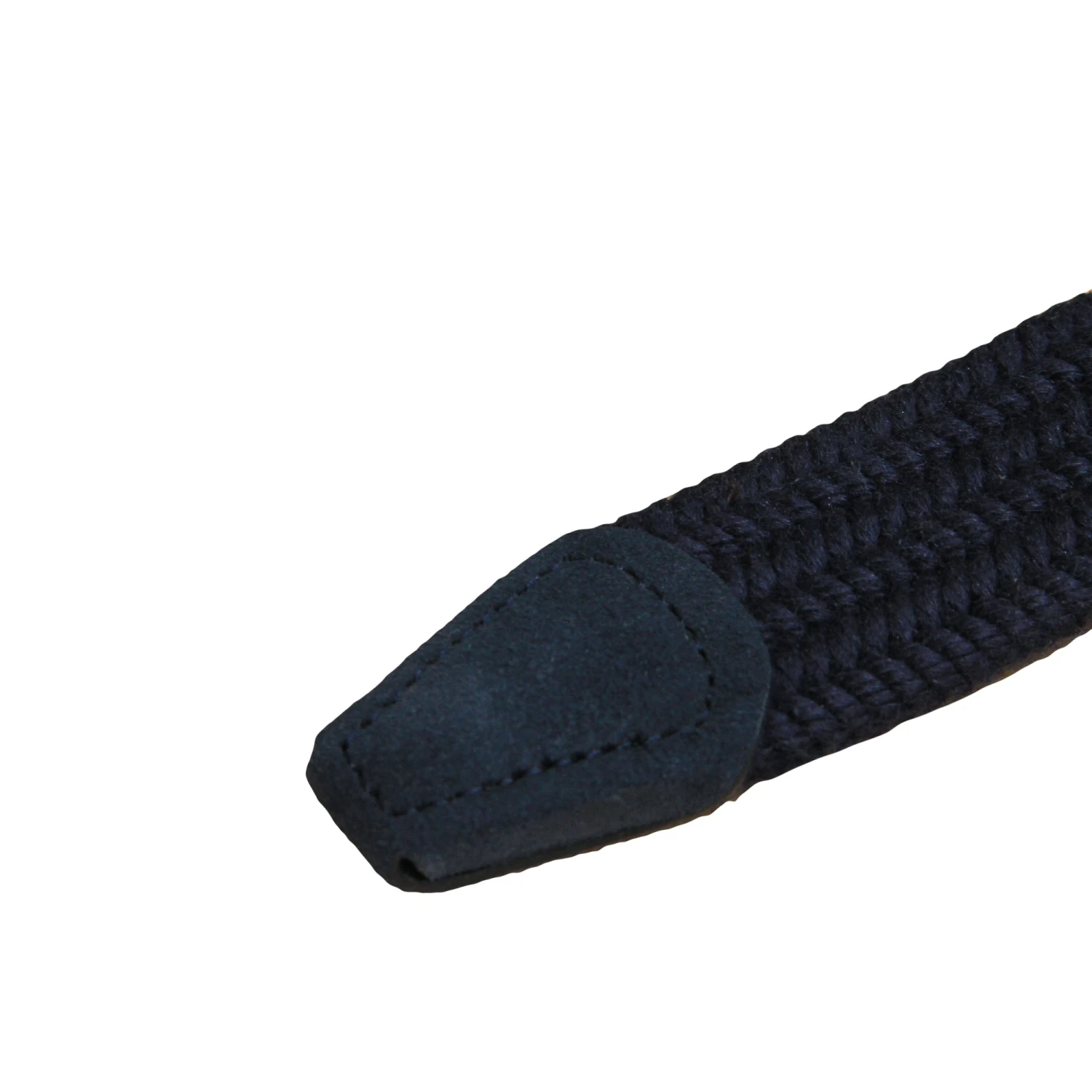 Rich Navy Solid Cashmere-Wool Woven Stretch Belt - Anderson's 6 Rich Navy Solid Cashmere-Wool Woven Stretch Belt - Anderson's - Image 4