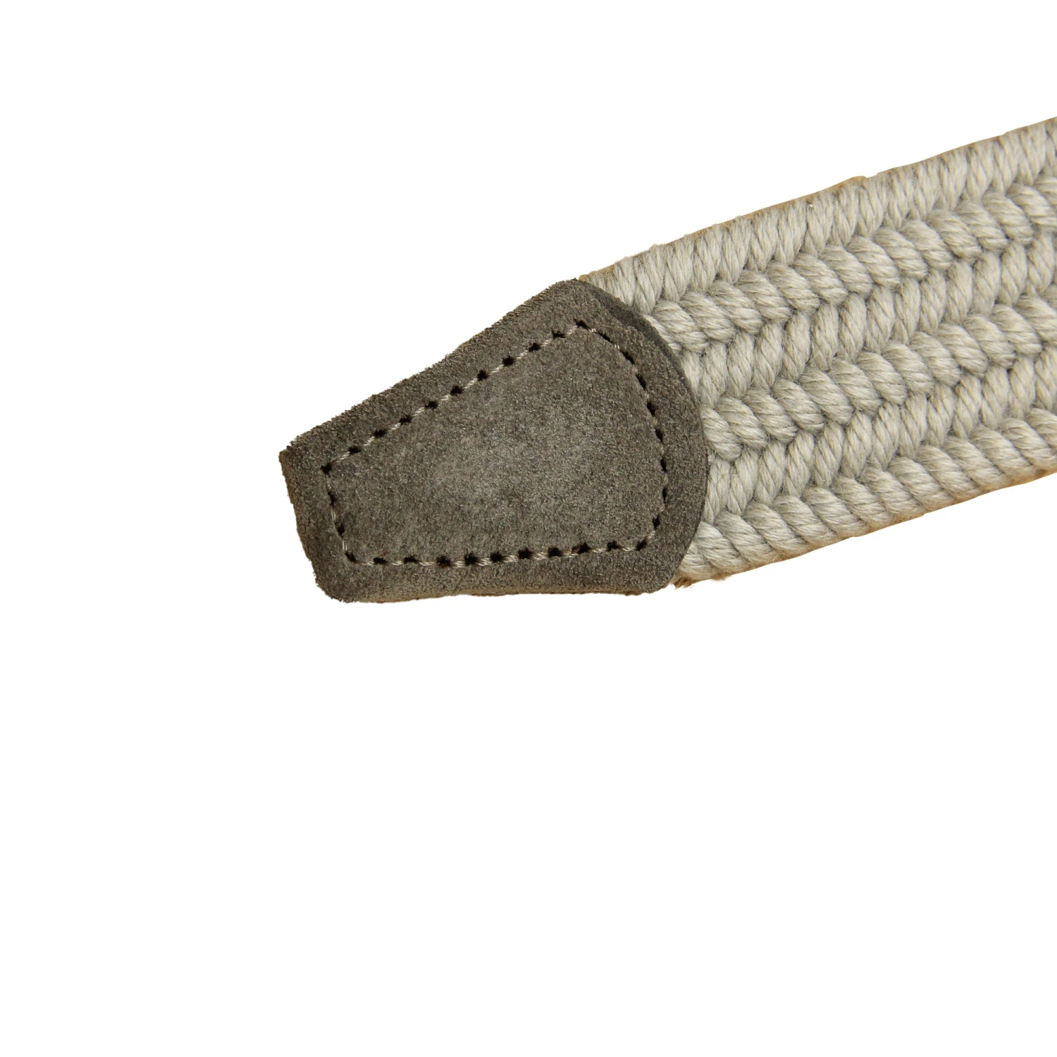 Oatmeal Solid Cashmere-Wool Woven Stretch Belt - Anderson's 6 Oatmeal Solid Cashmere-Wool Woven Stretch Belt - Anderson's - Image 4