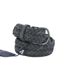 Gray Woven Suede Pin-Buckle Belt - Anderson's