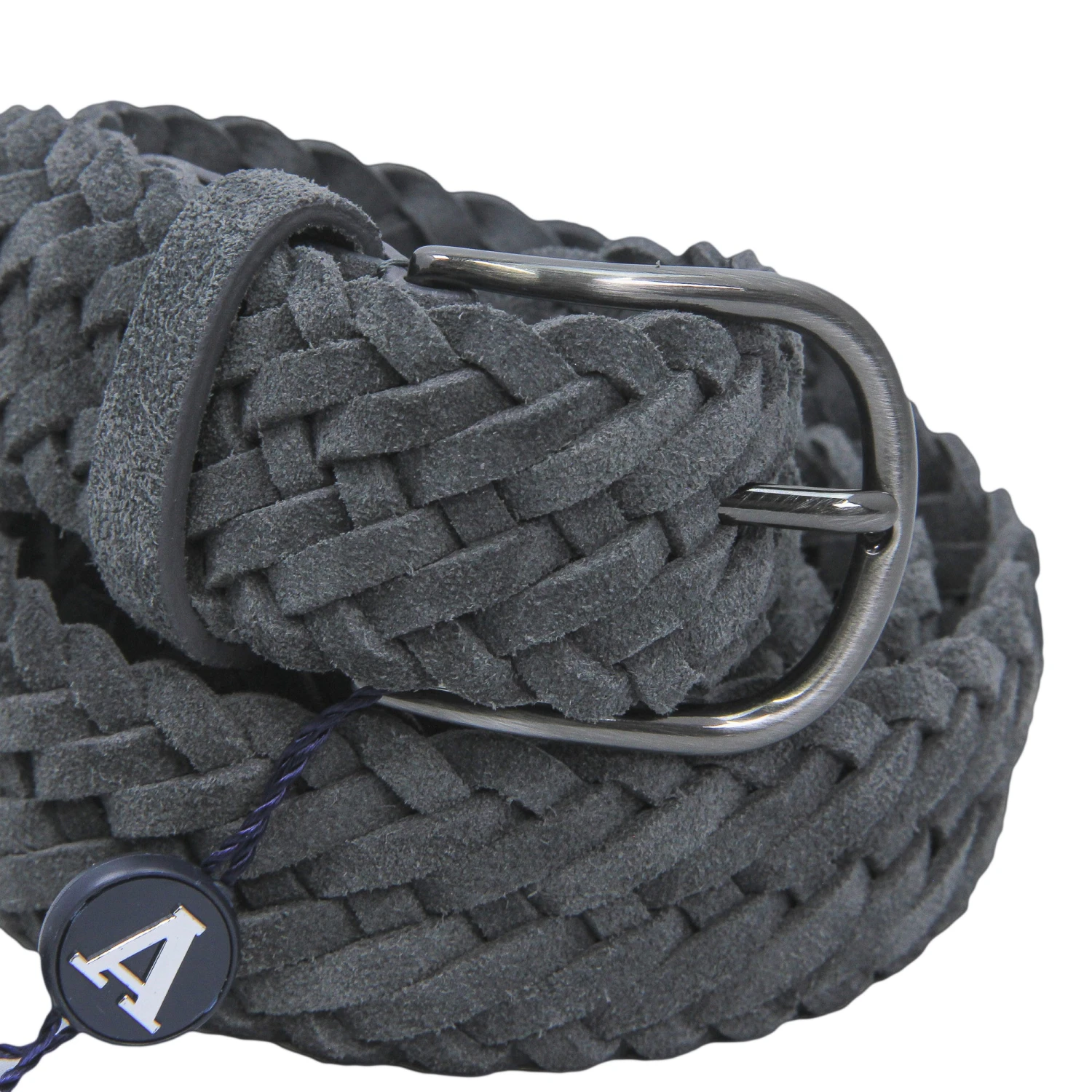 Gray Woven Suede Pin-Buckle Belt - Anderson's 4 Gray Woven Suede Pin-Buckle Belt - Anderson's - Image 2