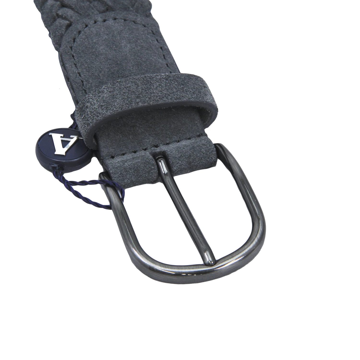 Gray Woven Suede Pin-Buckle Belt - Anderson's 6 Gray Woven Suede Pin-Buckle Belt - Anderson's - Image 4