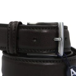Chocolate Brown Soft Tumbled Leather Belt - Anderson's 7 Chocolate Brown Soft Tumbled Leather Belt - Anderson's -ETON Store ANDERSON S PL35 M1 2