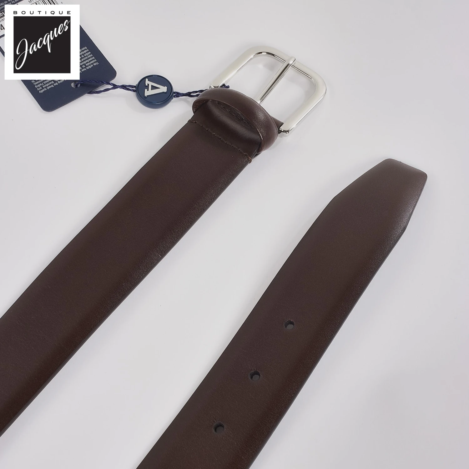 Dark Brown Nappa Calf Leather Belt - Anderson's 4 Dark Brown Nappa Calf Leather Belt - Anderson's - Image 2