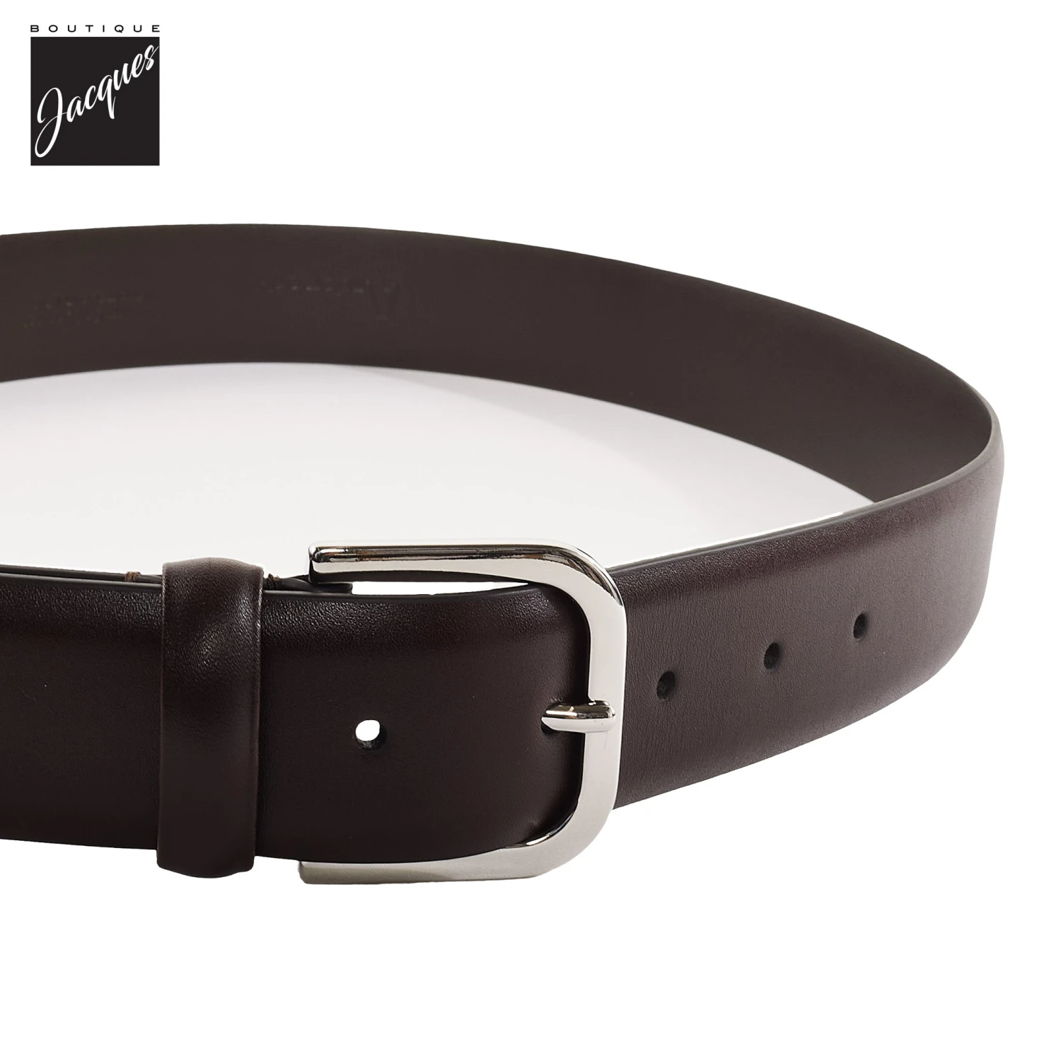 Dark Brown Nappa Calf Leather Belt - Anderson's 5 Dark Brown Nappa Calf Leather Belt - Anderson's - Image 3