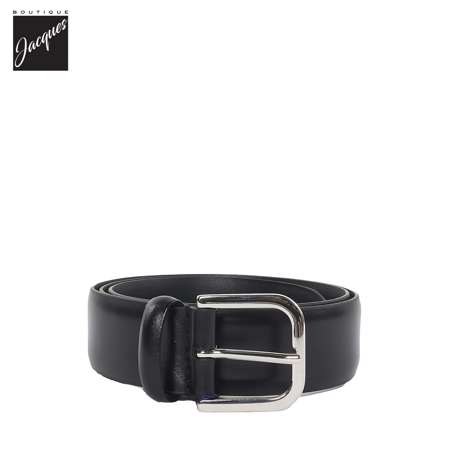 Black Nappa Calf Leather Belt - Anderson's 3 Black Nappa Calf Leather Belt - Anderson's