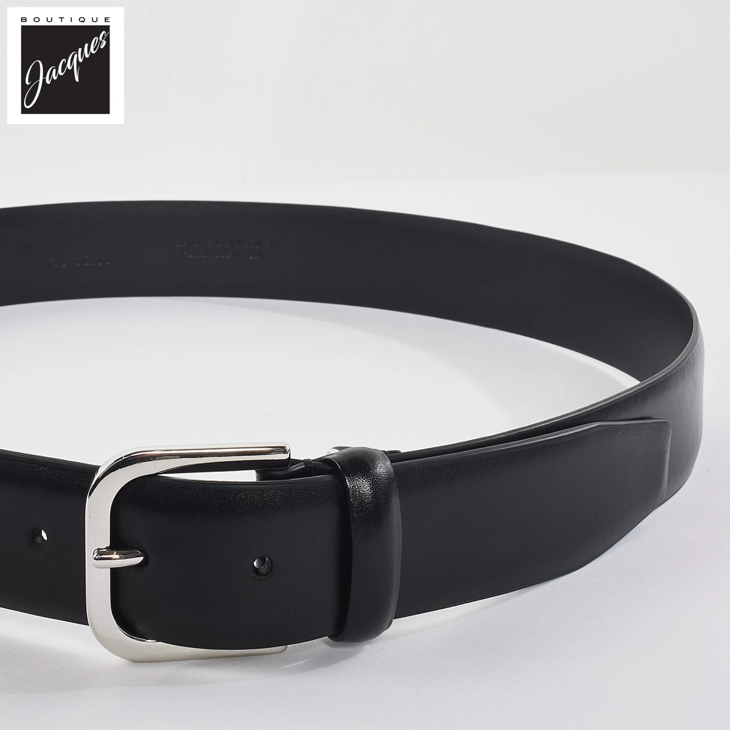 Black Nappa Calf Leather Belt - Anderson's 5 Black Nappa Calf Leather Belt - Anderson's - Image 3