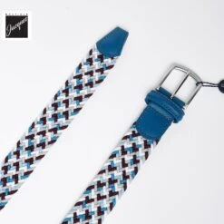 Blue Multicolour Woven Elastic Belt - Anderson's 7 Blue Multicolour Woven Elastic Belt - Anderson's -ETON Store ANDERSON SNE41 189 3
