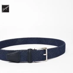 Blue Mélange Woven Elastic Belt - Anderson's 6 Blue Mélange Woven Elastic Belt - Anderson's -ETON Store ANDERSON SNE94 001 1