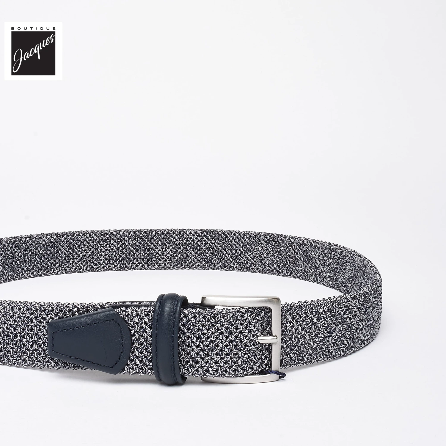 Graphite Mélange Woven Elastic Belt - Anderson's 4 Graphite Mélange Woven Elastic Belt - Anderson's - Image 2