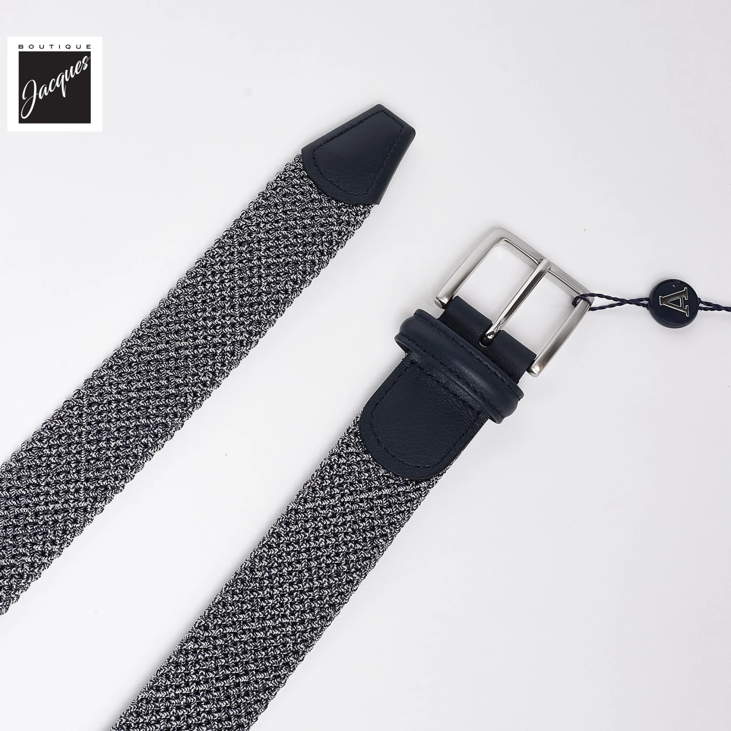 Graphite Mélange Woven Elastic Belt - Anderson's 5 Graphite Mélange Woven Elastic Belt - Anderson's - Image 3