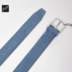 Sky Blue Suede Belt - Anderson's 7 Sky Blue Suede Belt - Anderson's -ETON Store ANDERSON SPL11 B5 3