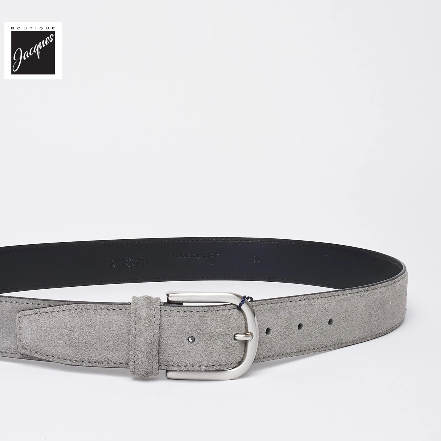 Mid Gray Suede Belt - Anderson's 4 Mid Gray Suede Belt - Anderson's - Image 2