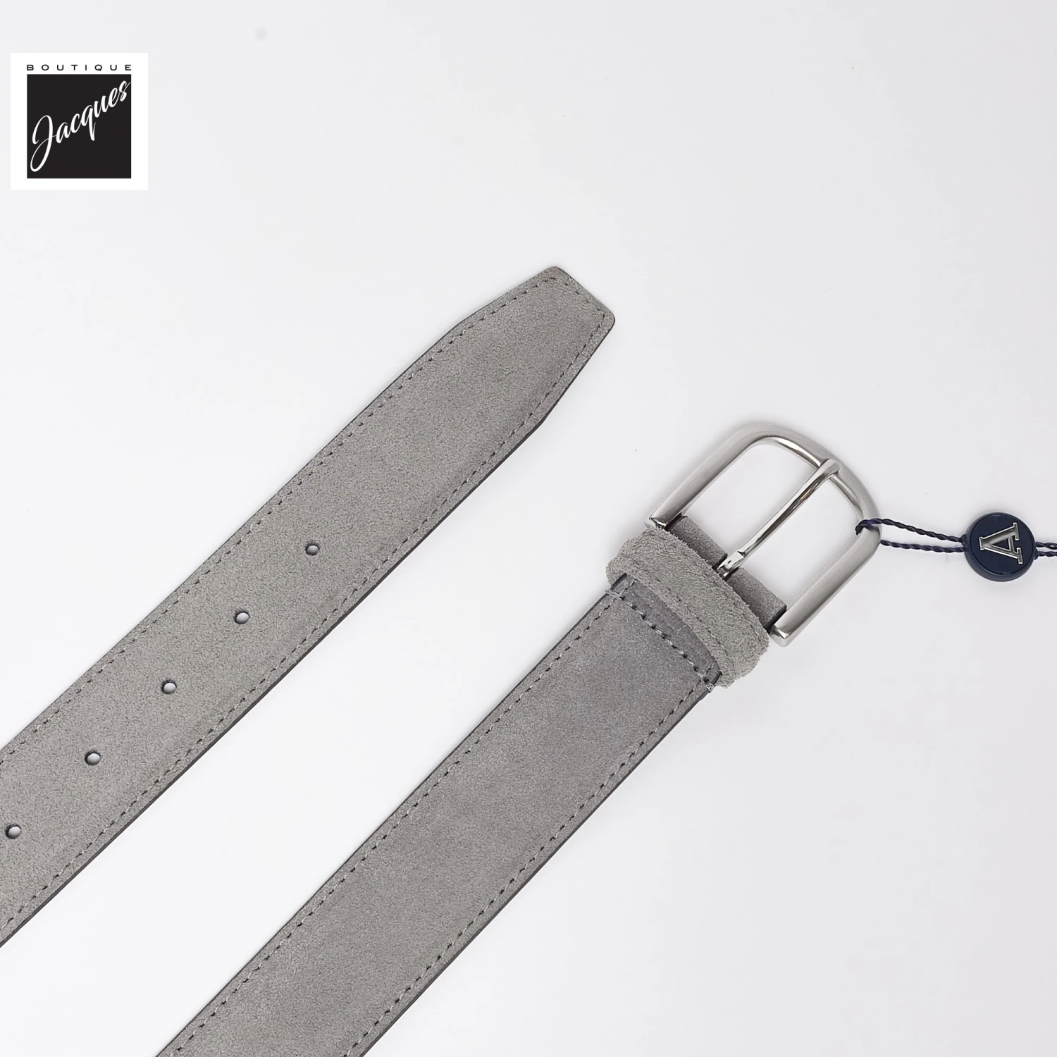 Mid Gray Suede Belt - Anderson's 5 Mid Gray Suede Belt - Anderson's - Image 3