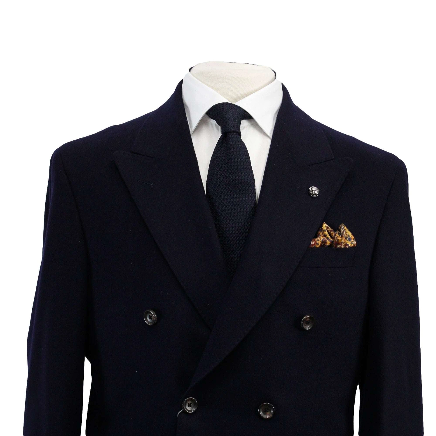 Anniversary Limited Edition Navy Blue Double Breasted Merlin Contemporary Fit Wool Sport Jacket - Jack Victor 7 Anniversary Limited Edition Navy Blue Double Breasted Merlin Contemporary Fit Wool Sport Jacket - Jack Victor - Image 5