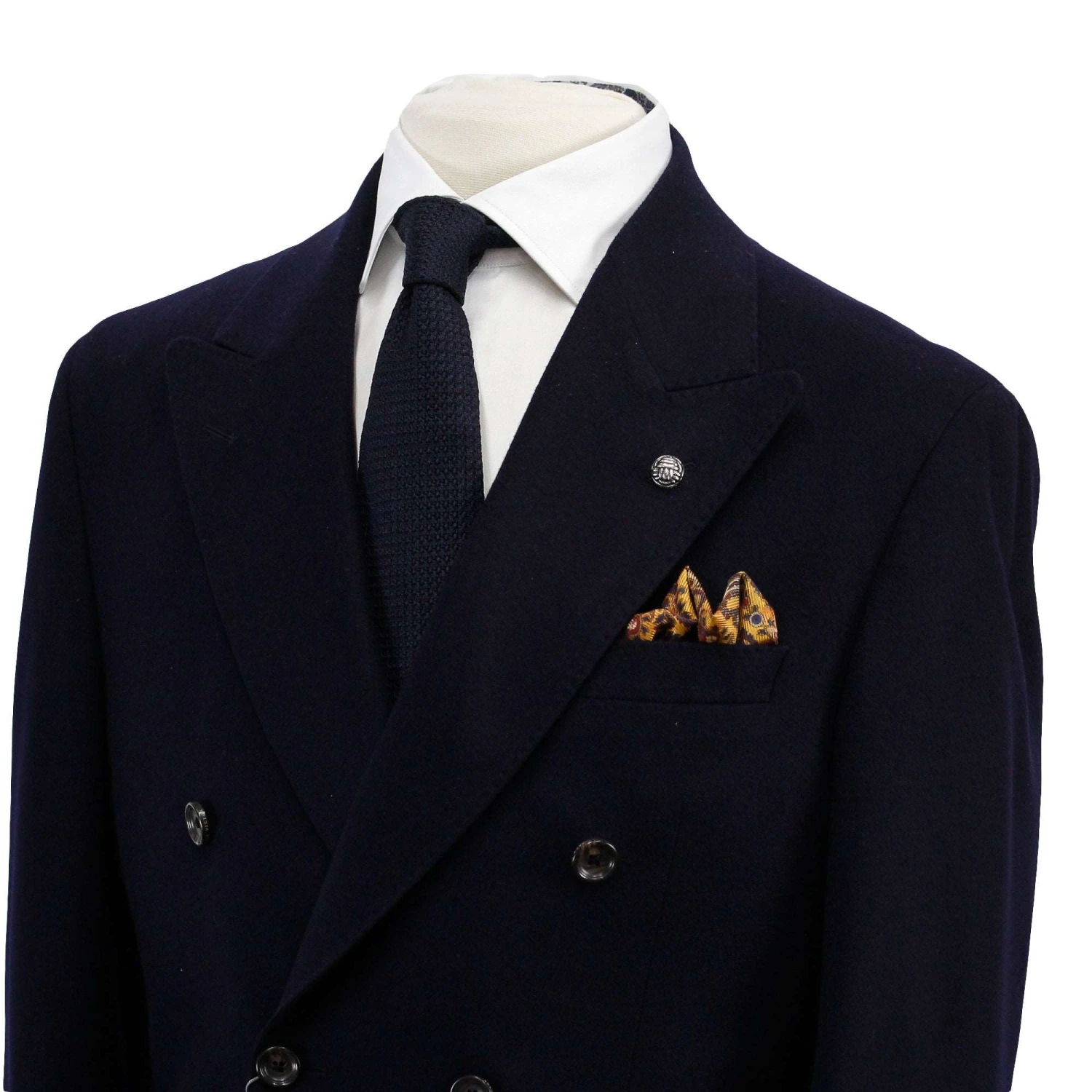 Anniversary Limited Edition Navy Blue Double Breasted Merlin Contemporary Fit Wool Sport Jacket - Jack Victor 6 Anniversary Limited Edition Navy Blue Double Breasted Merlin Contemporary Fit Wool Sport Jacket - Jack Victor - Image 4