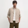 Paul&Shark Beige Cotton-Stretch Corduroy Overshirt W/ Moon Badge - Paul & Shark