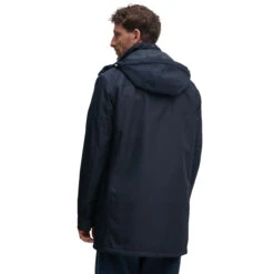 Paul&Shark Navy Typhoon Waterproof Hooded Car-Coat W/ Alcantara Trim - Paul & Shark 22 Paul&Shark Navy Typhoon Waterproof Hooded Car-Coat W/ Alcantara Trim - Paul & Shark -ETON Store AW24 KUM0A9 59X F3