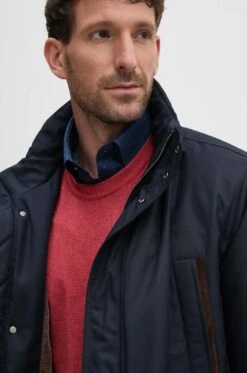 Paul&Shark Navy Typhoon Waterproof Hooded Car-Coat W/ Alcantara Trim - Paul & Shark 20 Paul&Shark Navy Typhoon Waterproof Hooded Car-Coat W/ Alcantara Trim - Paul & Shark -ETON Store AW24 KUM0A9 59X F5