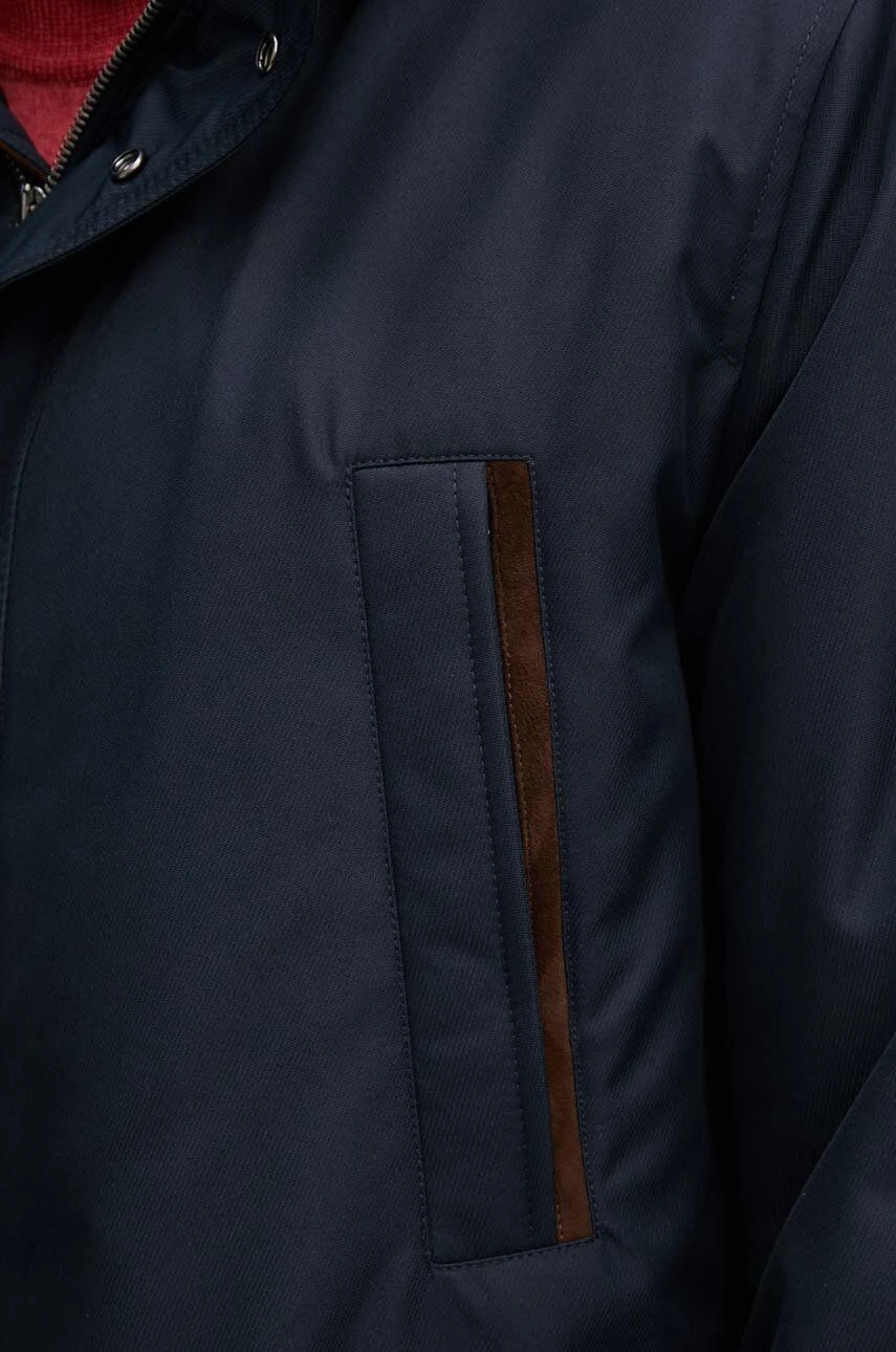 Paul&Shark Navy Typhoon Waterproof Hooded Car-Coat W/ Alcantara Trim - Paul & Shark 17 Paul&Shark Navy Typhoon Waterproof Hooded Car-Coat W/ Alcantara Trim - Paul & Shark - Image 15