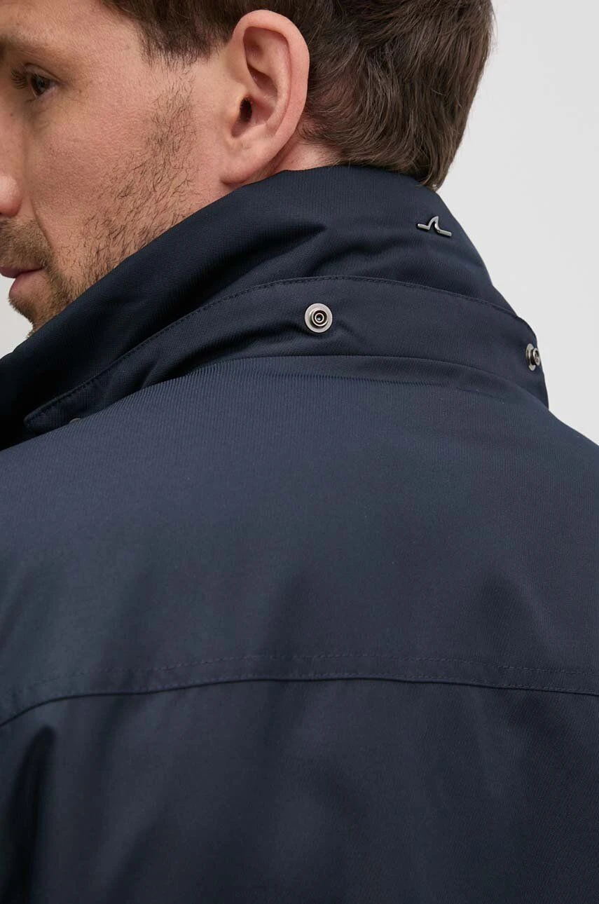 Paul&Shark Navy Typhoon Waterproof Hooded Car-Coat W/ Alcantara Trim - Paul & Shark 7 Paul&Shark Navy Typhoon Waterproof Hooded Car-Coat W/ Alcantara Trim - Paul & Shark - Image 5