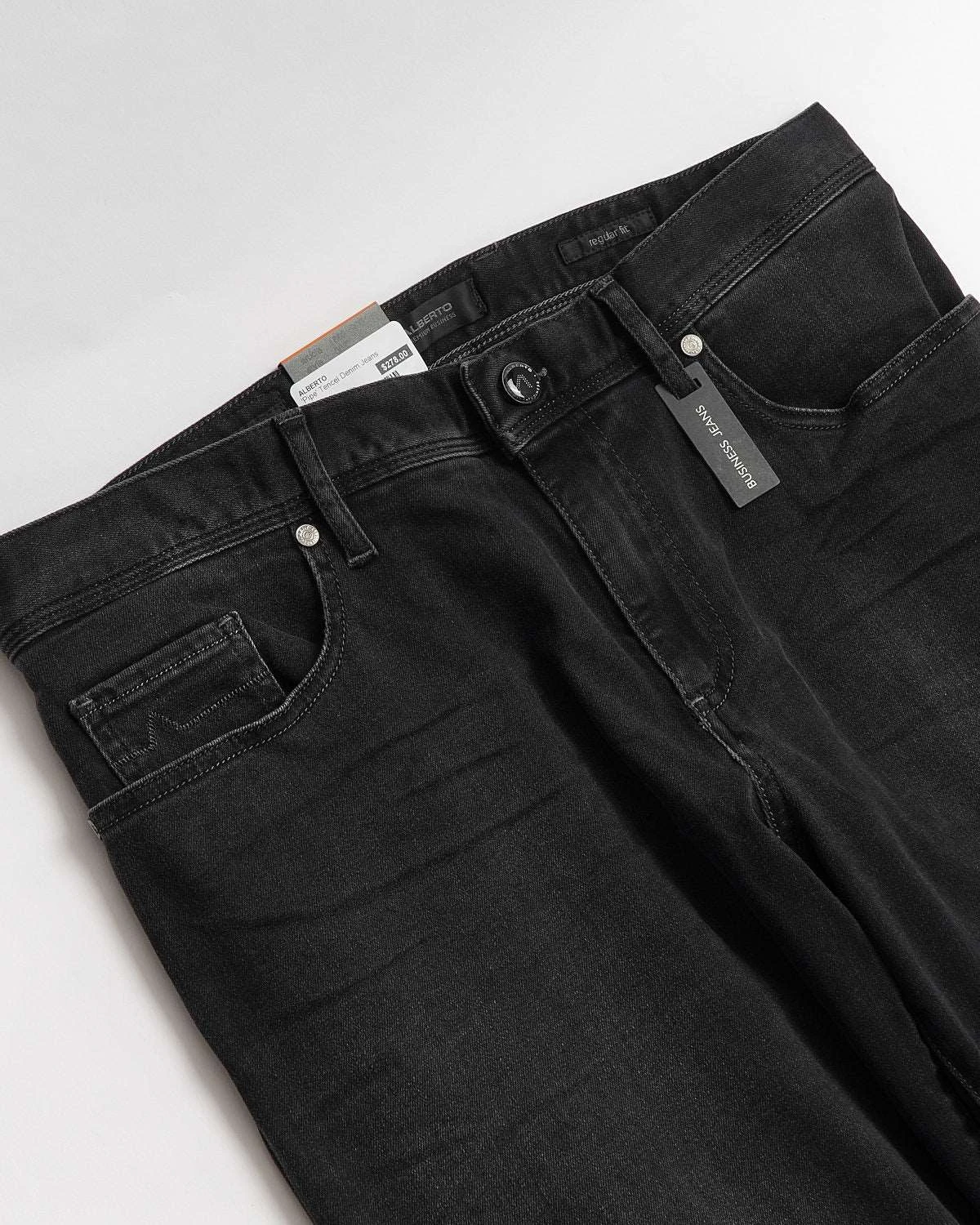 Alberto Black Anthracite Pipe Premium Business Organic Cotton-Tencel Denim 7 Alberto Black Anthracite Pipe Premium Business Organic Cotton-Tencel Denim - Image 5