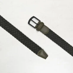 Hunter Green Woven Stretch Belt W/ Matte Black Buckle - Anderson's -ETON Store B0667 NE13 V4 3