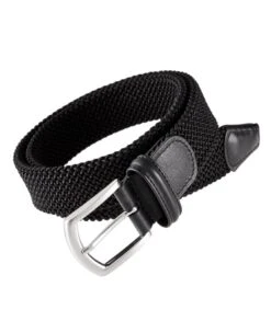 Solid Black Woven Belt - Anderson's