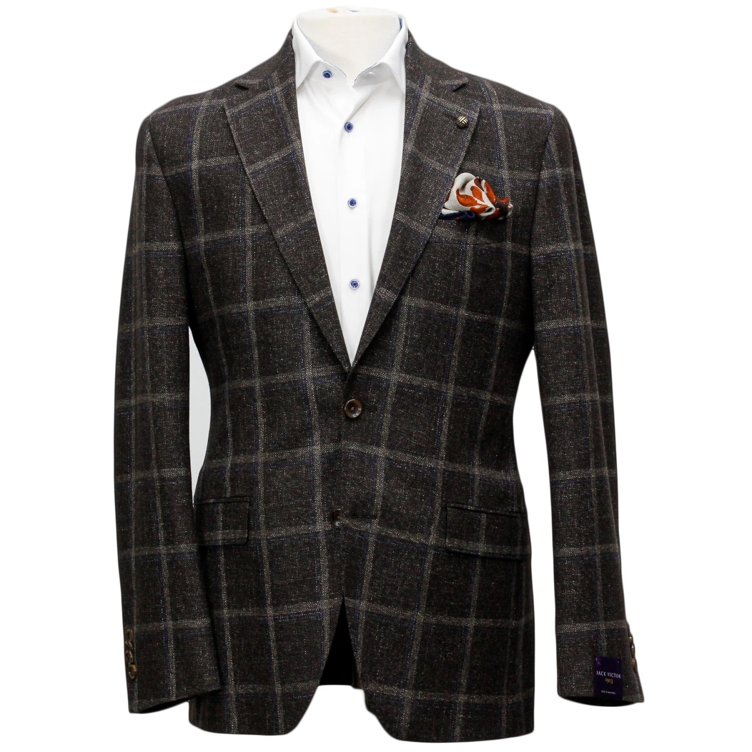 Brown Check McAllen Contemporary Fit Sport Coat - Jack Victor 1913 3 Brown Check McAllen Contemporary Fit Sport Coat - Jack Victor 1913