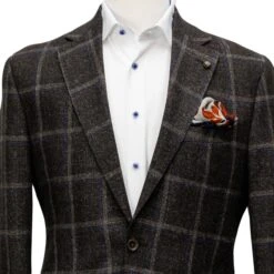 Brown Check McAllen Contemporary Fit Sport Coat - Jack Victor 1913 7 Brown Check McAllen Contemporary Fit Sport Coat - Jack Victor 1913 -ETON Store BROWN CHECK 1913 JACK VICTOR JVC19209 2