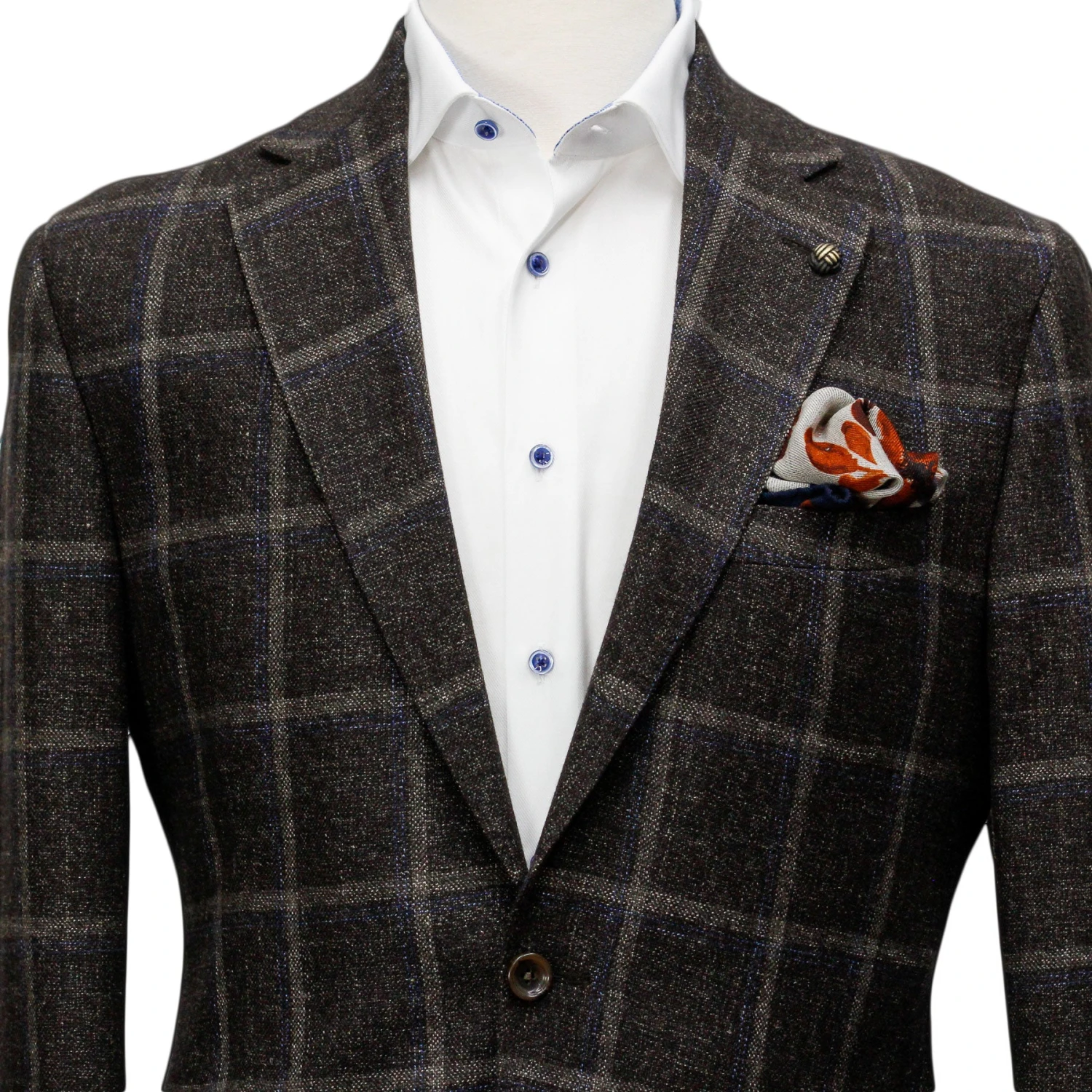 Brown Check McAllen Contemporary Fit Sport Coat - Jack Victor 1913 4 Brown Check McAllen Contemporary Fit Sport Coat - Jack Victor 1913 - Image 2