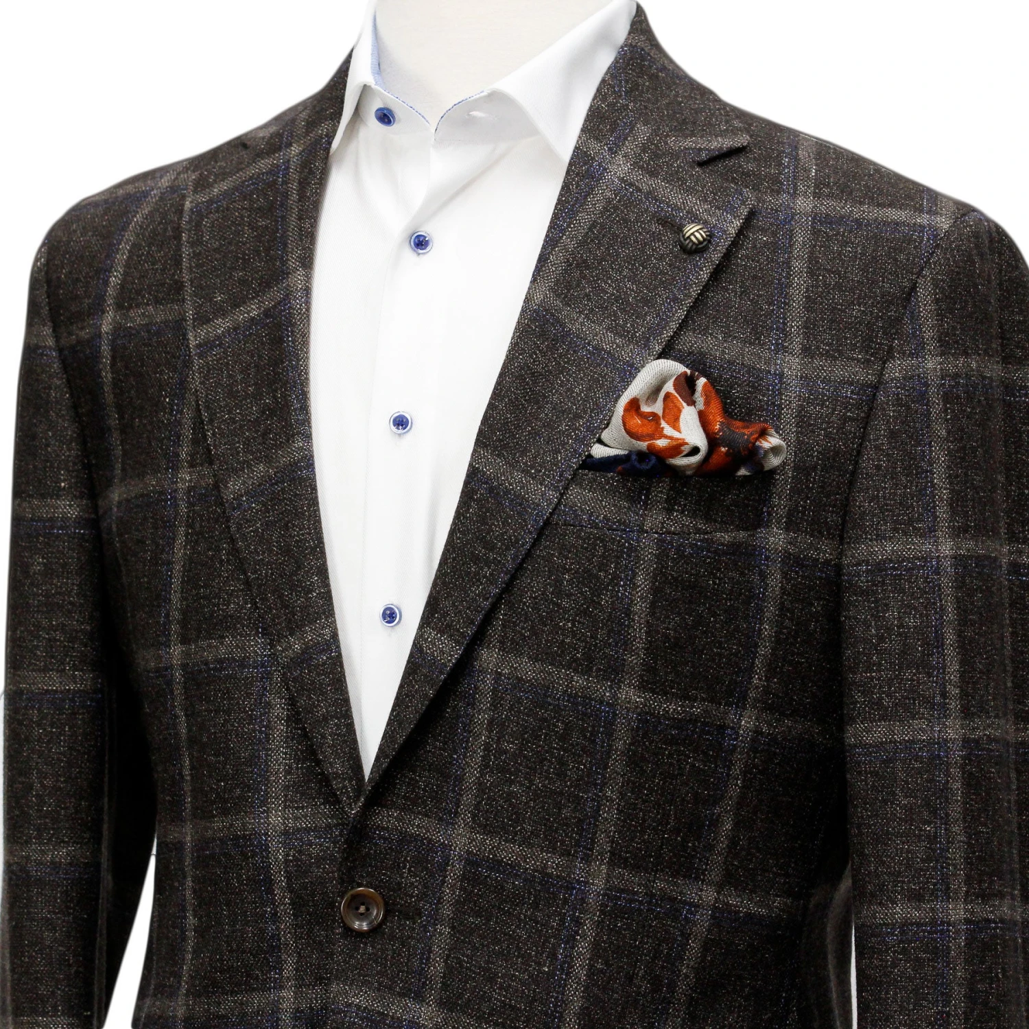 Brown Check McAllen Contemporary Fit Sport Coat - Jack Victor 1913 5 Brown Check McAllen Contemporary Fit Sport Coat - Jack Victor 1913 - Image 3