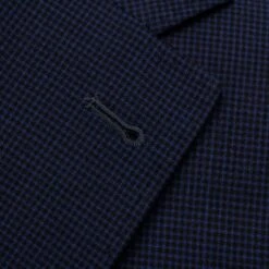Blue Micro Check Dallas Contemporary Fit Unconstructed Wool Suit - Jack Victor 13 Blue Micro Check Dallas Contemporary Fit Unconstructed Wool Suit - Jack Victor -ETON Store Blue Check Jack Victor Suit 06