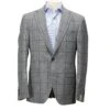 Gray Tonal Windowpane Check Esprit Modern Fit Suit - Jack Victor 1 Gray Tonal Windowpane Check Esprit Modern Fit Suit - Jack Victor -ETON Store Blue Check Jack Victor Suit 13