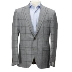 Gray Tonal Windowpane Check Esprit Modern Fit Suit - Jack Victor