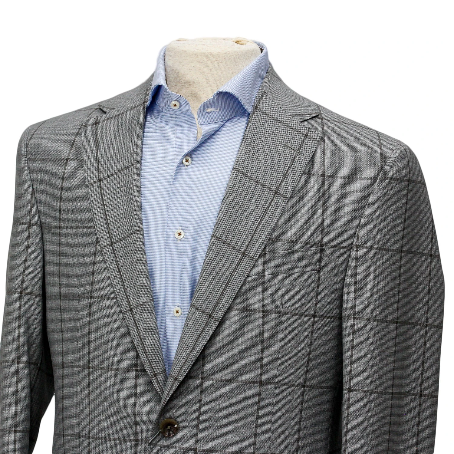 Gray Tonal Windowpane Check Esprit Modern Fit Suit - Jack Victor 7 Gray Tonal Windowpane Check Esprit Modern Fit Suit - Jack Victor - Image 5