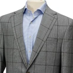 Gray Tonal Windowpane Check Esprit Modern Fit Suit - Jack Victor 9 Gray Tonal Windowpane Check Esprit Modern Fit Suit - Jack Victor -ETON Store Blue Check Jack Victor Suit 16